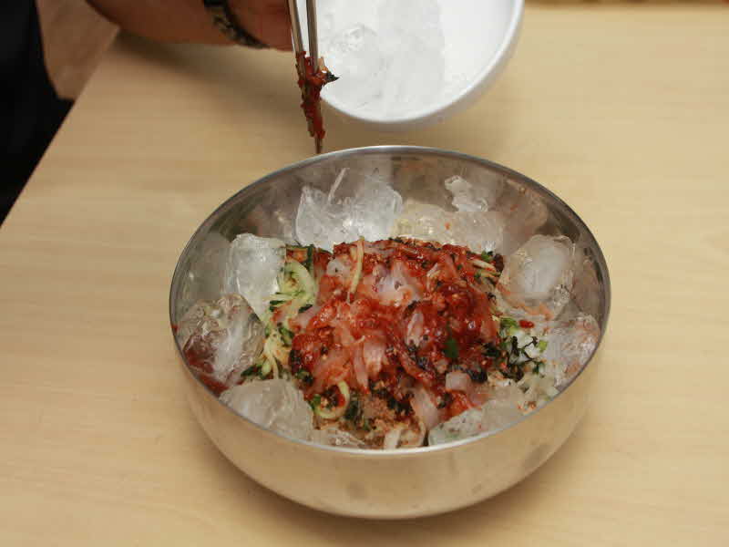 전복물회